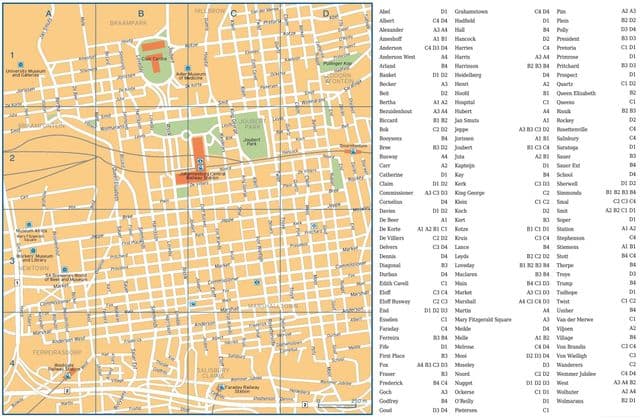 约翰内斯堡（Joburg Jozi）街道地图