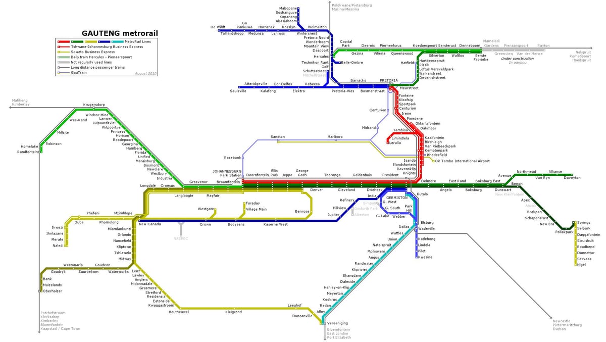 约翰内斯堡(Joburg Jozi)交通地图