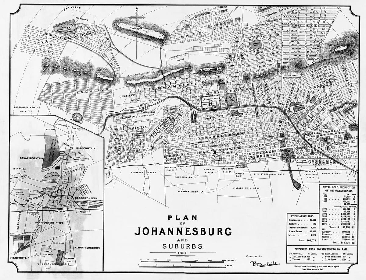 约翰内斯堡(Joburg Jozi)历史地图